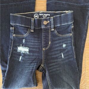 Wonder Nation Navy Distressed Flare Jeans